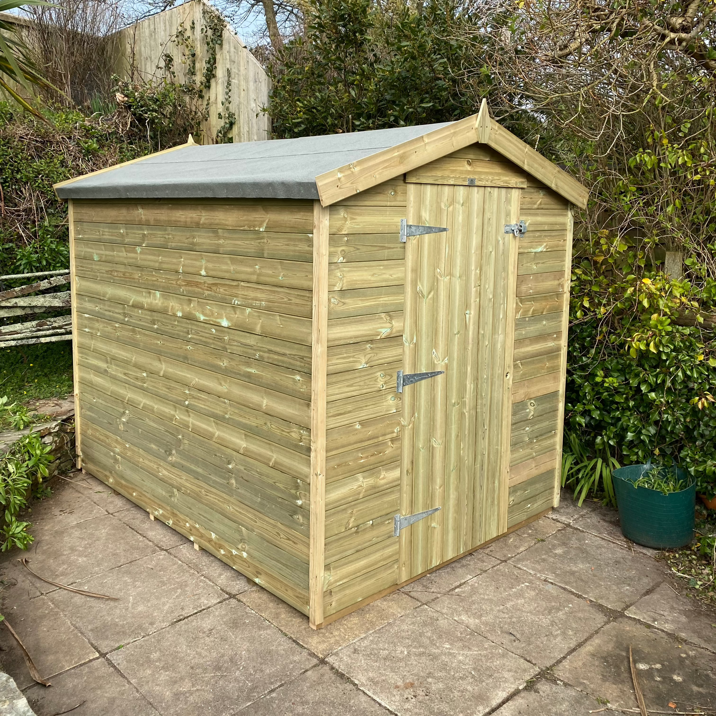 6x8 Standard garden shed with no windows and a single door