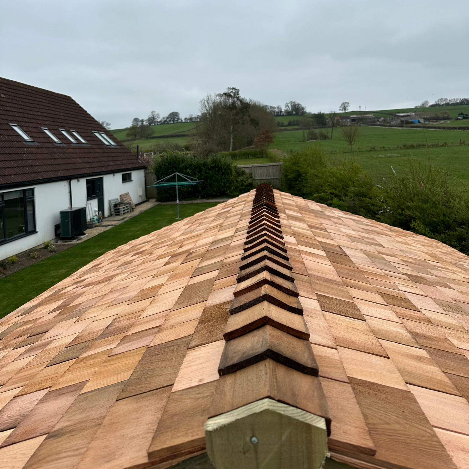 cedar shingle roof caps